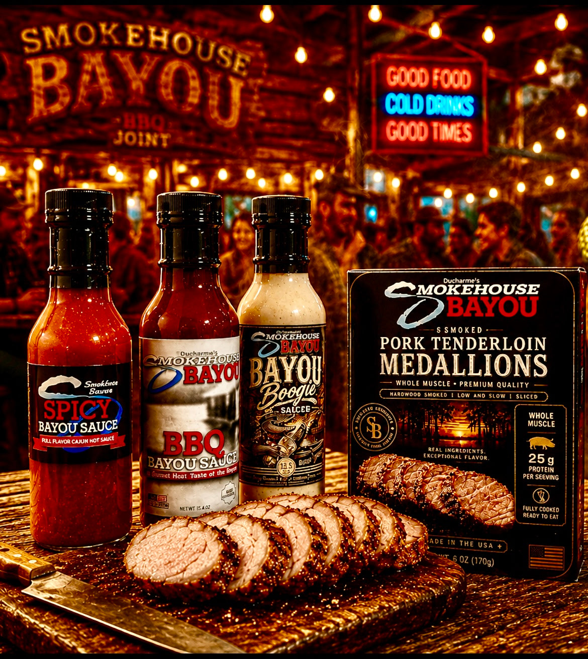 Smokehouse Bayou Smoked Pork Tenderloin Medallions – 6 oz
